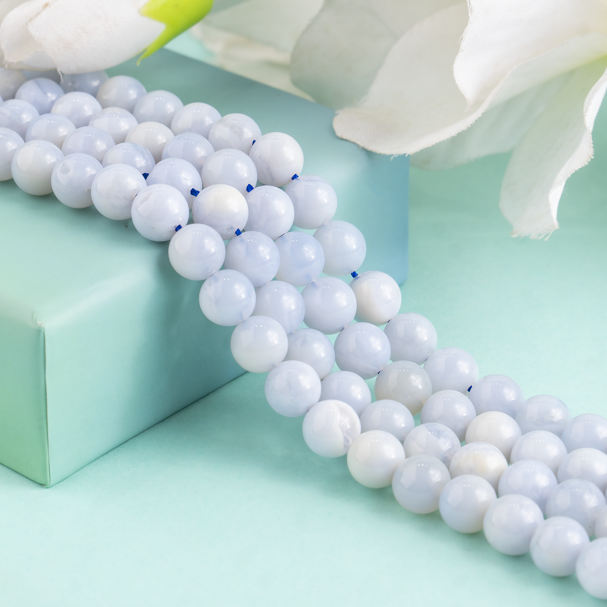 Blue Lace agate Beads, Natural Round Crystal Beads 4mm to 10mm | Beads | Wiccan Center