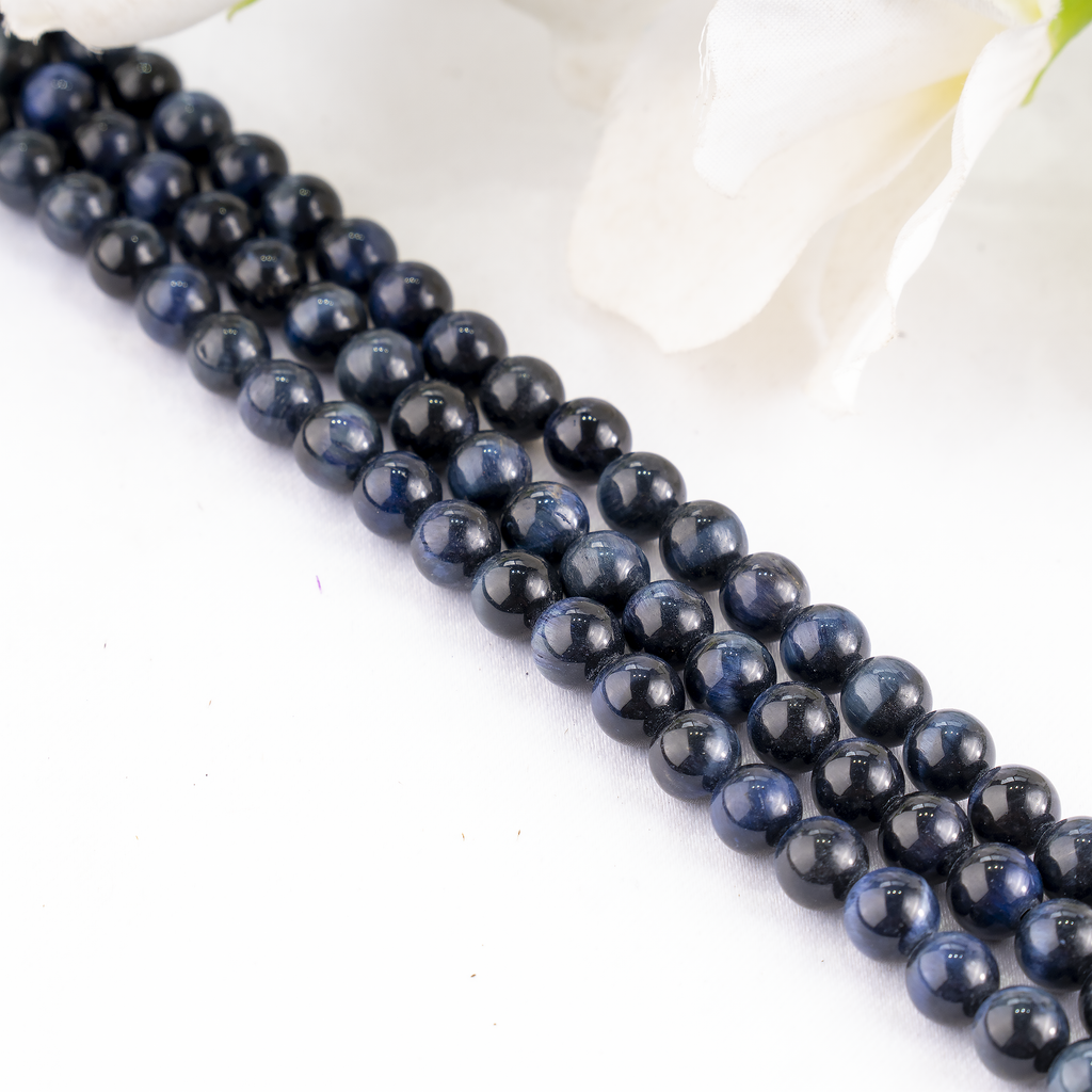 Blue Tiger Eye Beads, Natural Round Crystal Beads 6mm to 12mm | Beads | Wiccan Center