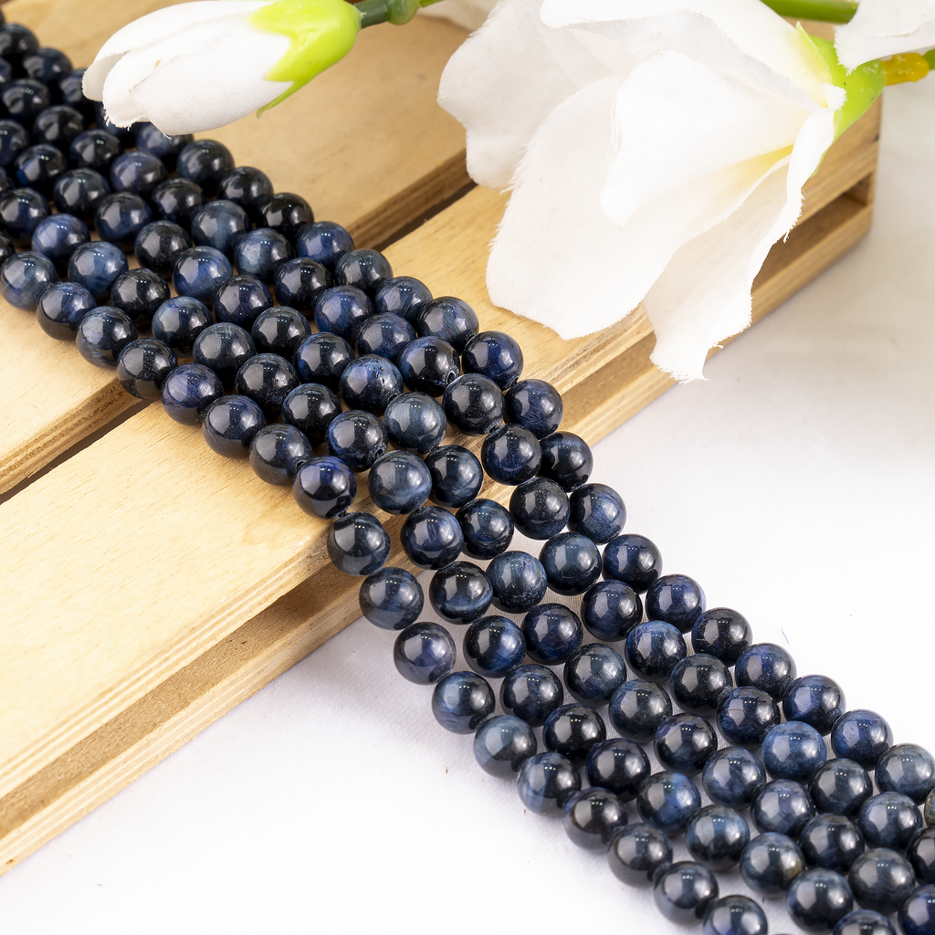 Blue Tiger Eye Beads, Natural Round Crystal Beads 6mm to 12mm | Beads | Wiccan Center