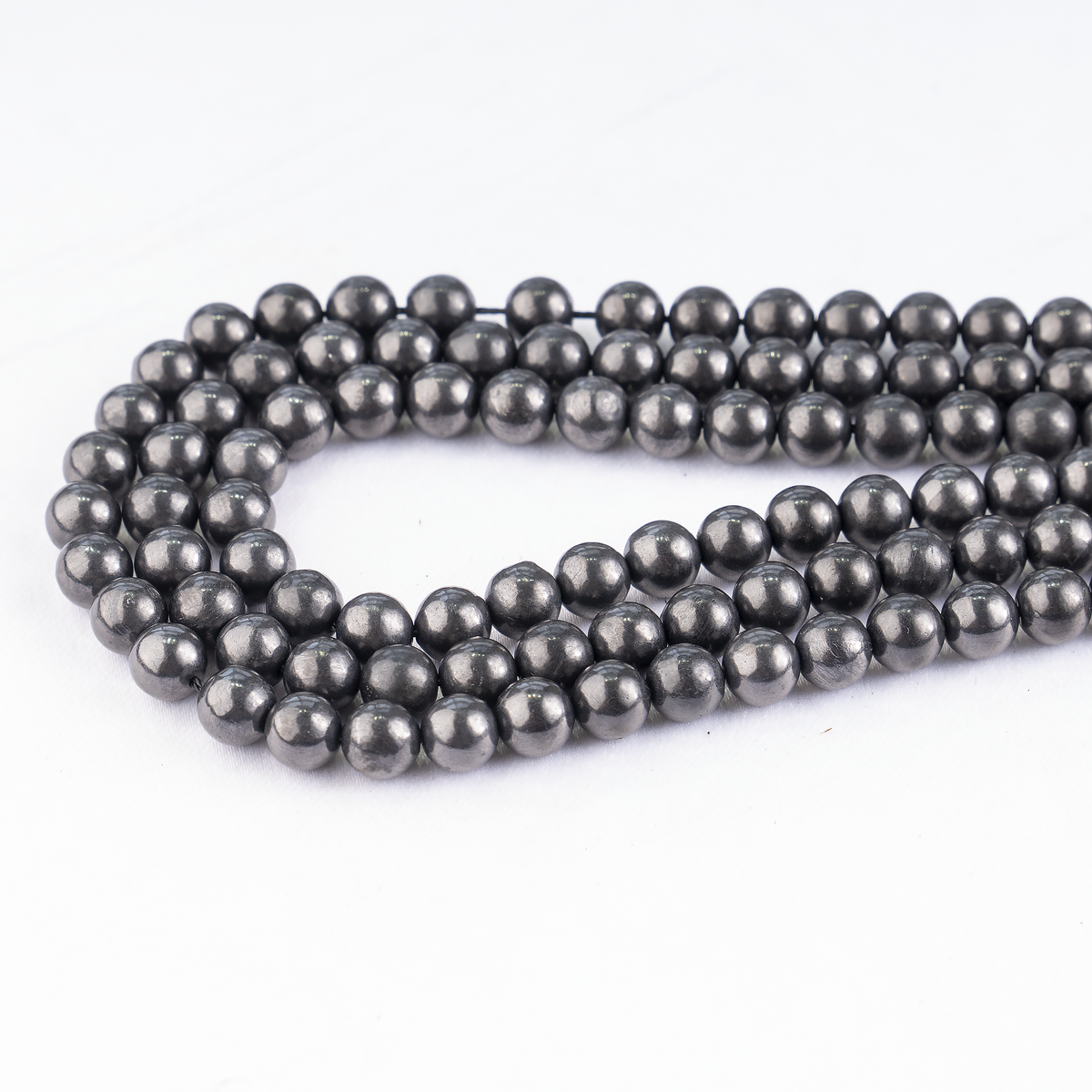 Black Shungite Beads, Natural Round Crystal Beads 6mm to 10mm | Beads | Wiccan Center