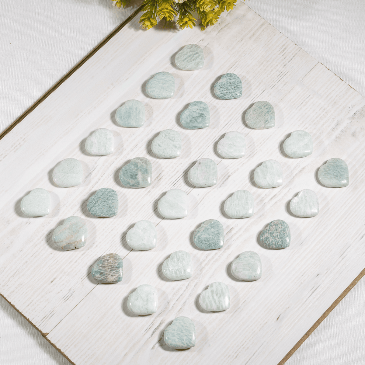 Amazonite Heart Crystal, Puffy Mini 1 Inch Pocket Crystal Heart
