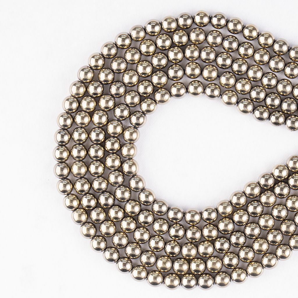 Golden Hematite Beads, Natural Round Crystal Beads 6mm to 10mm | | Wiccan Center