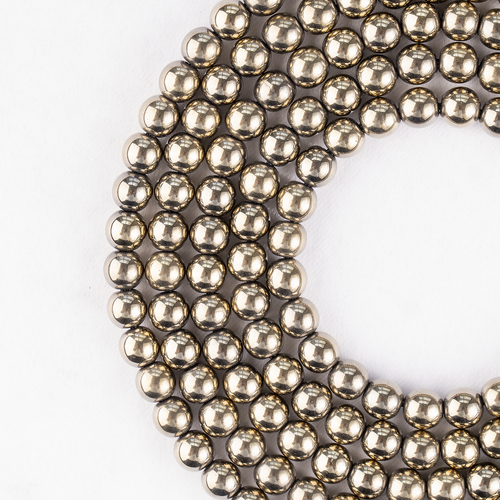 Golden Hematite Beads, Natural Round Crystal Beads 6mm to 10mm | | Wiccan Center
