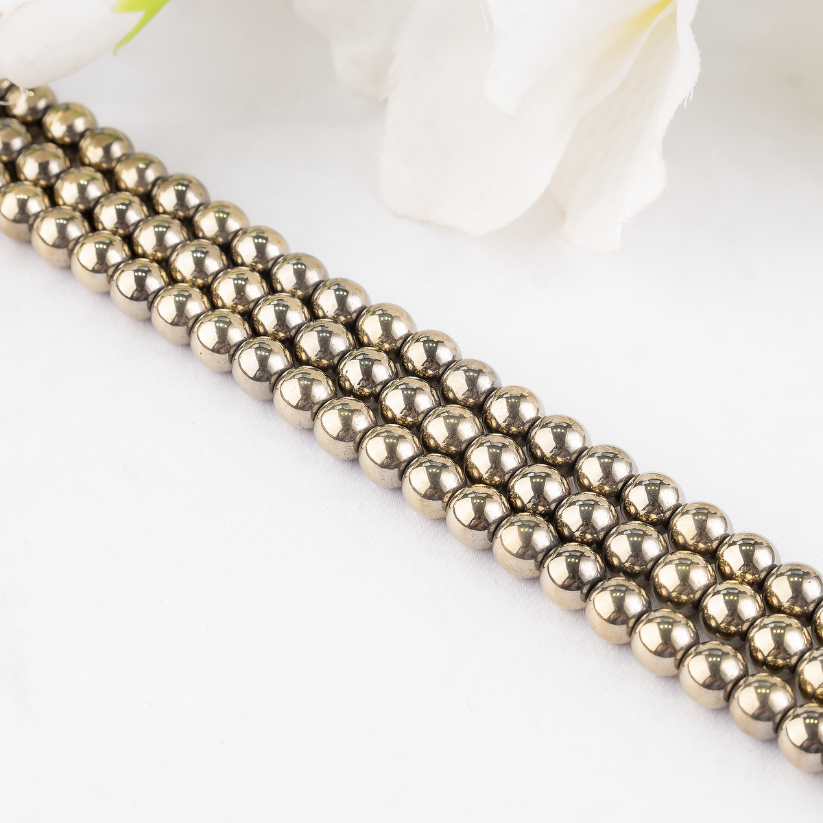 Golden Hematite Beads, Natural Round Crystal Beads 6mm to 10mm