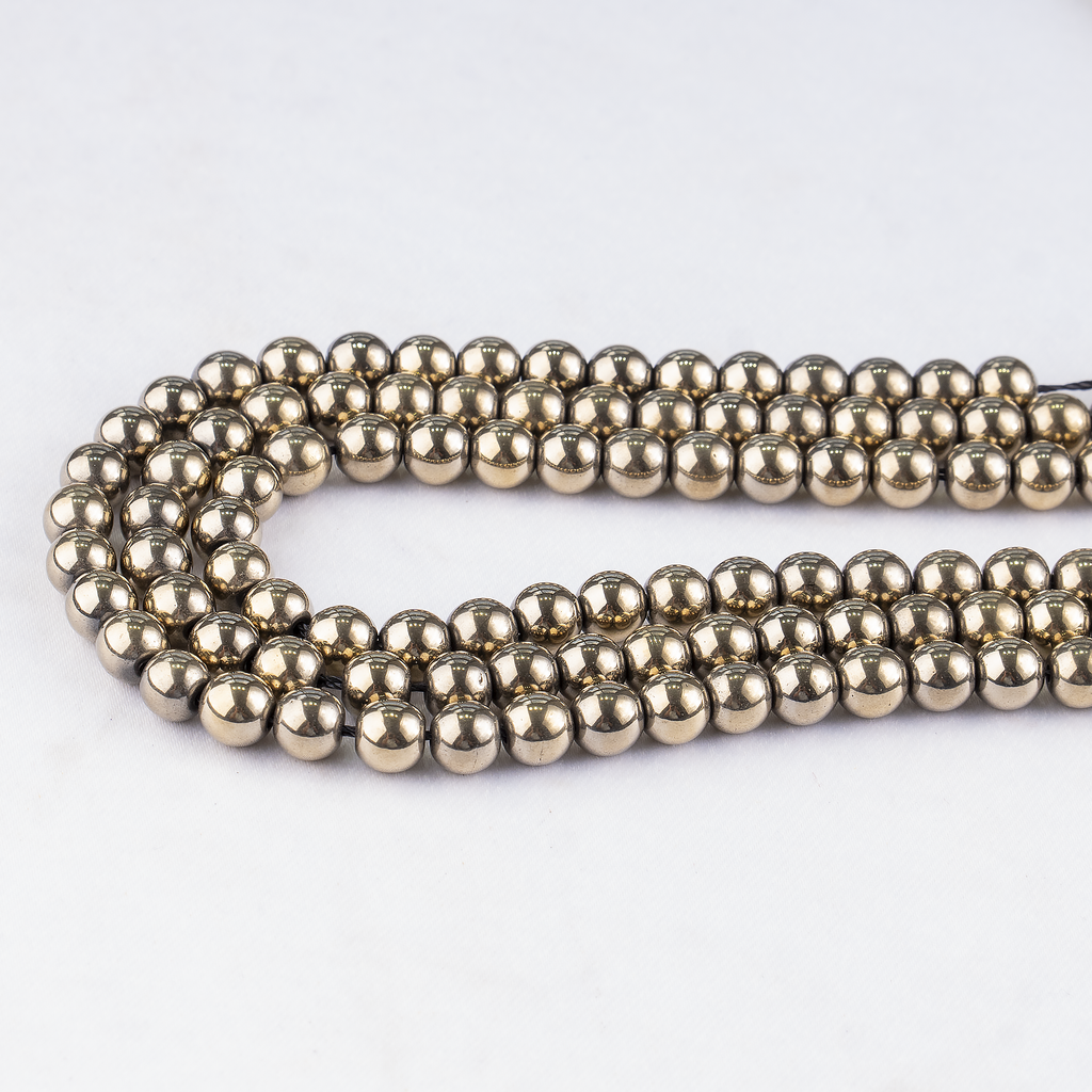 Golden Hematite Beads, Natural Round Crystal Beads 6mm to 10mm | | Wiccan Center