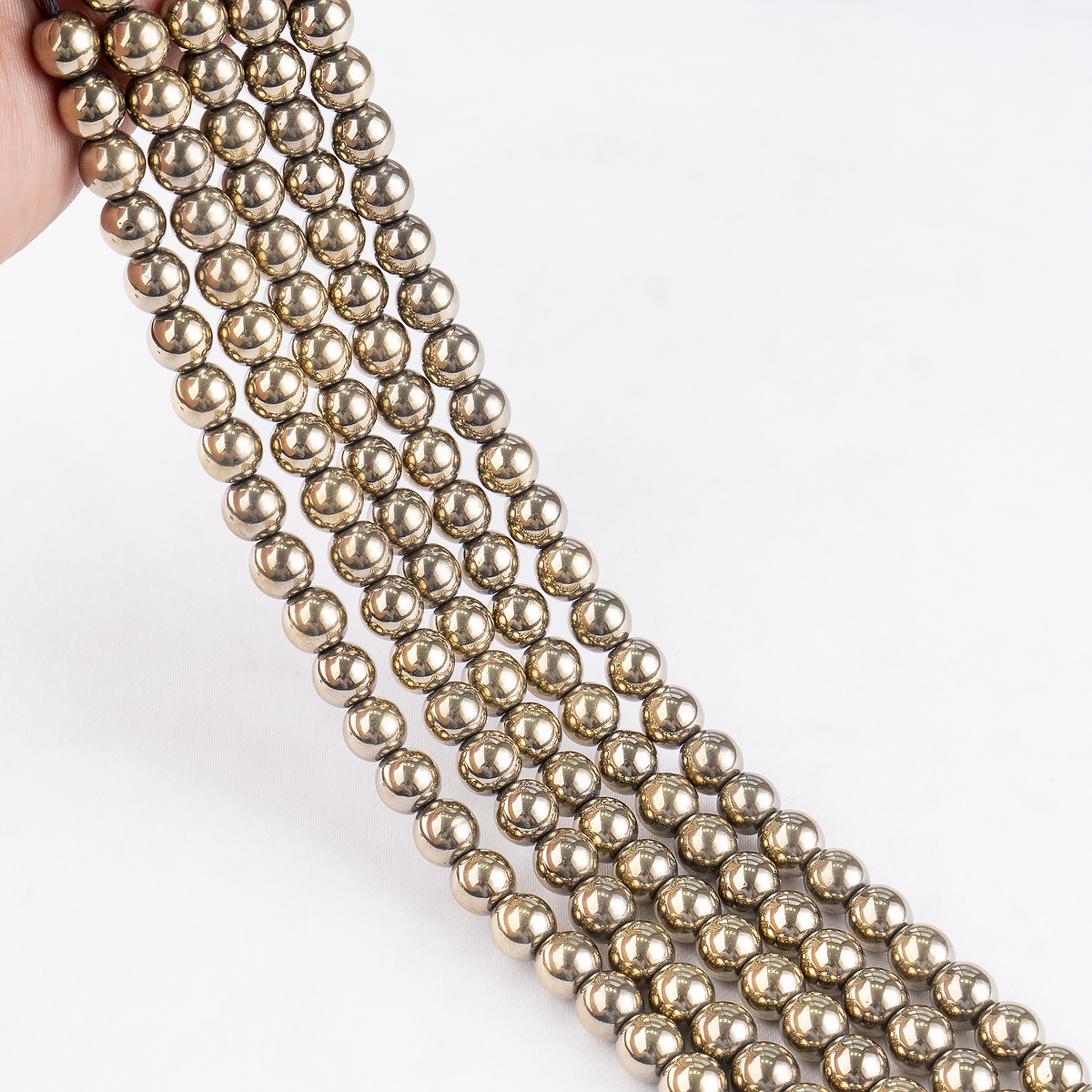 Golden Hematite Beads, Natural Round Crystal Beads 6mm to 10mm | | Wiccan Center