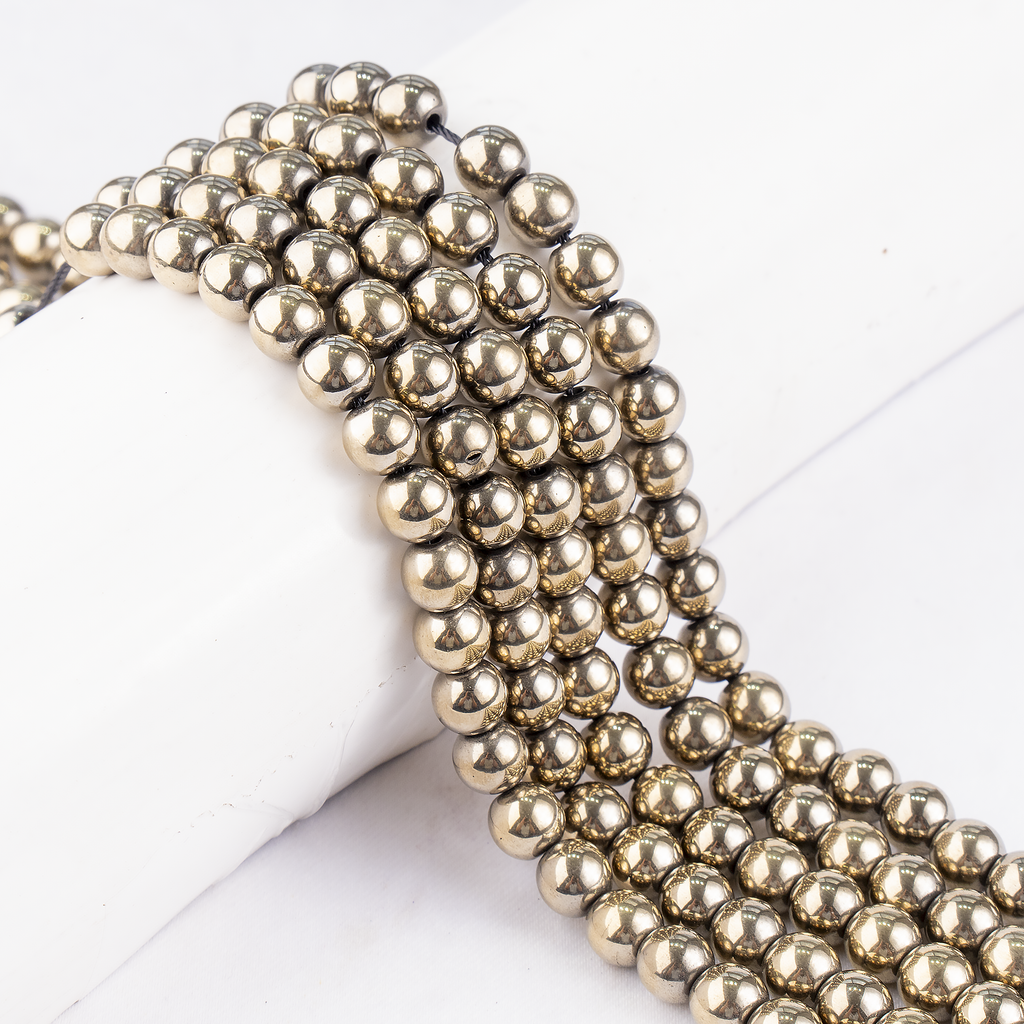Golden Hematite Beads, Natural Round Crystal Beads 6mm to 10mm | | Wiccan Center