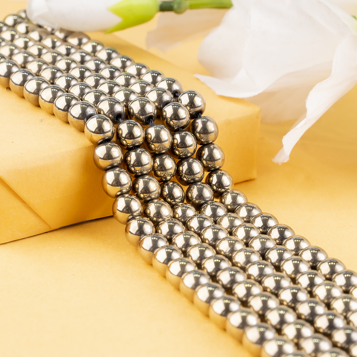 Golden Hematite Beads, Natural Round Crystal Beads 6mm to 10mm | | Wiccan Center