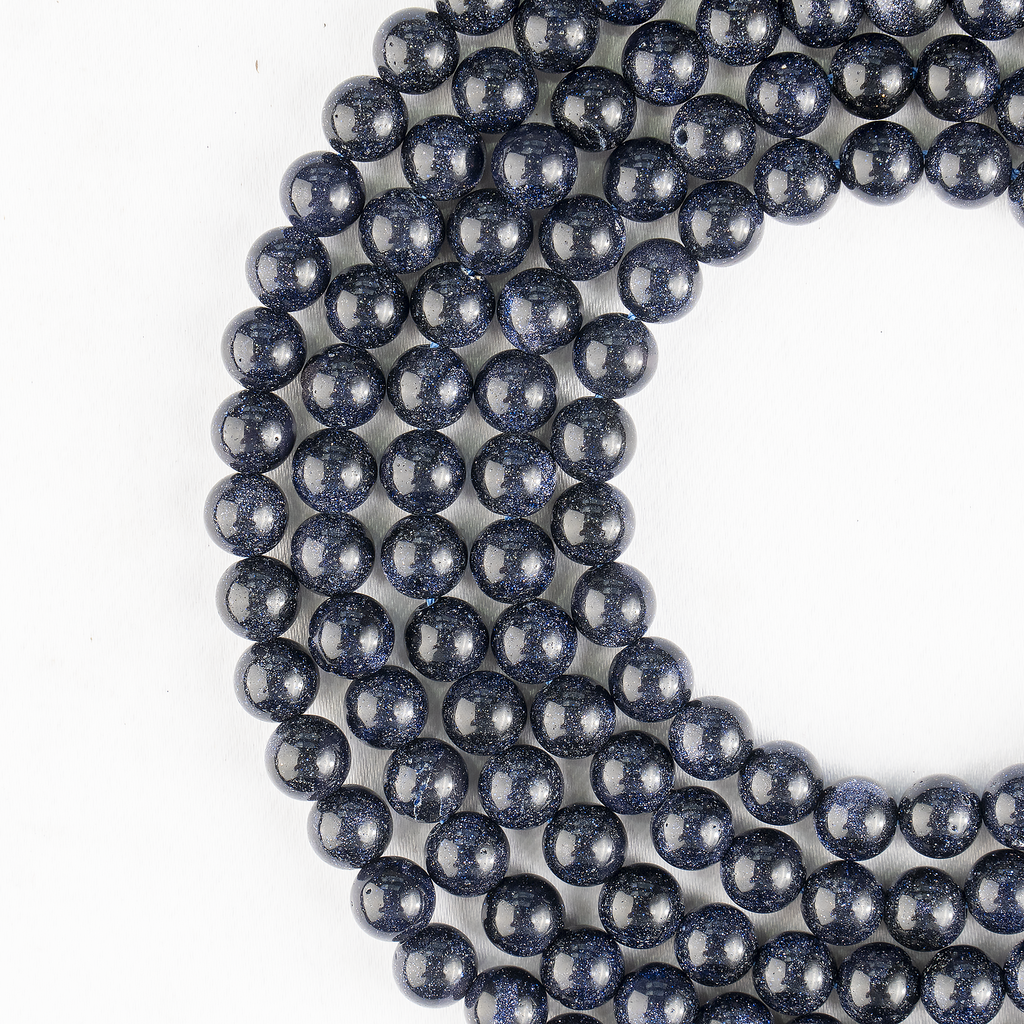 Blue Sandstone Beads, Natural Round Crystal Beads 4mm to 12mm | Beads | Wiccan Center