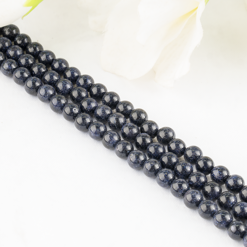 Blue Sandstone Beads, Natural Round Crystal Beads 4mm to 12mm | Beads | Wiccan Center