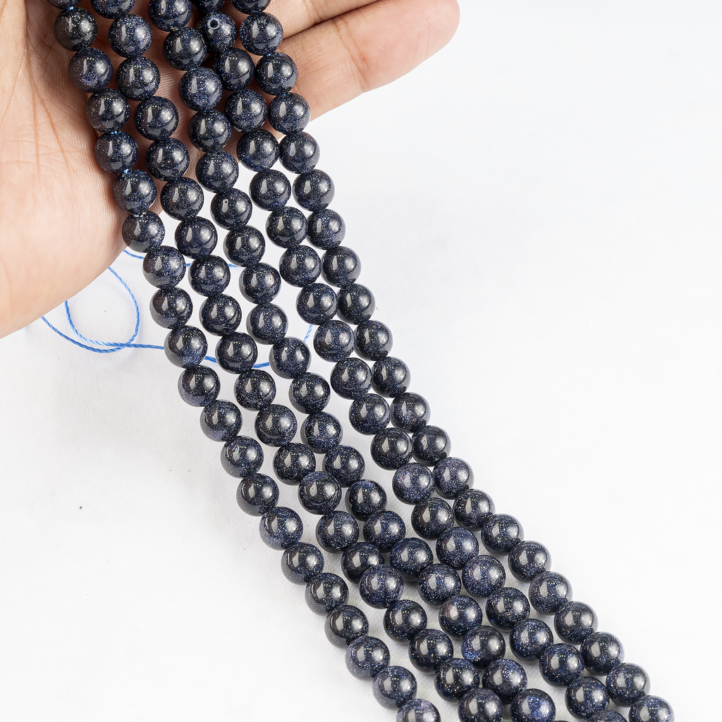 Blue Sandstone Beads, Natural Round Crystal Beads 4mm to 12mm | Beads | Wiccan Center