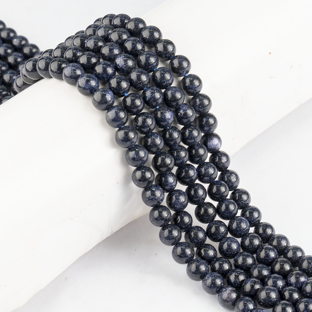 Blue Sandstone Beads, Natural Round Crystal Beads 4mm to 12mm | Beads | Wiccan Center
