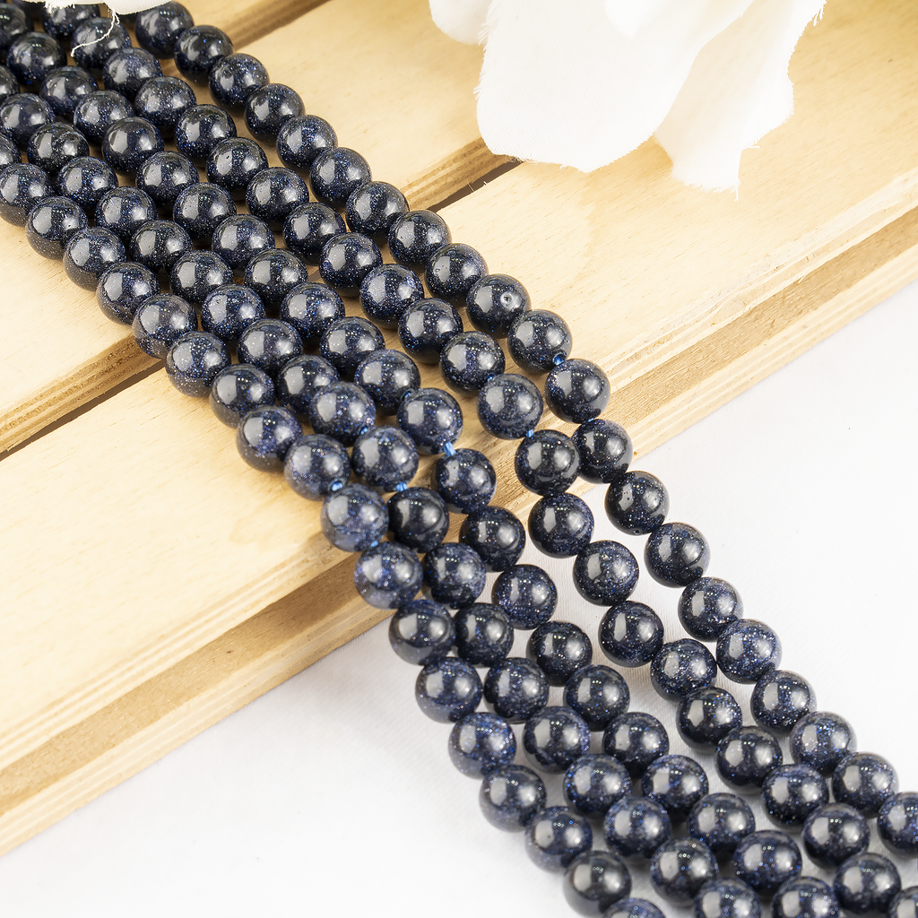 Blue Sandstone Beads, Natural Round Crystal Beads 4mm to 12mm | Beads | Wiccan Center