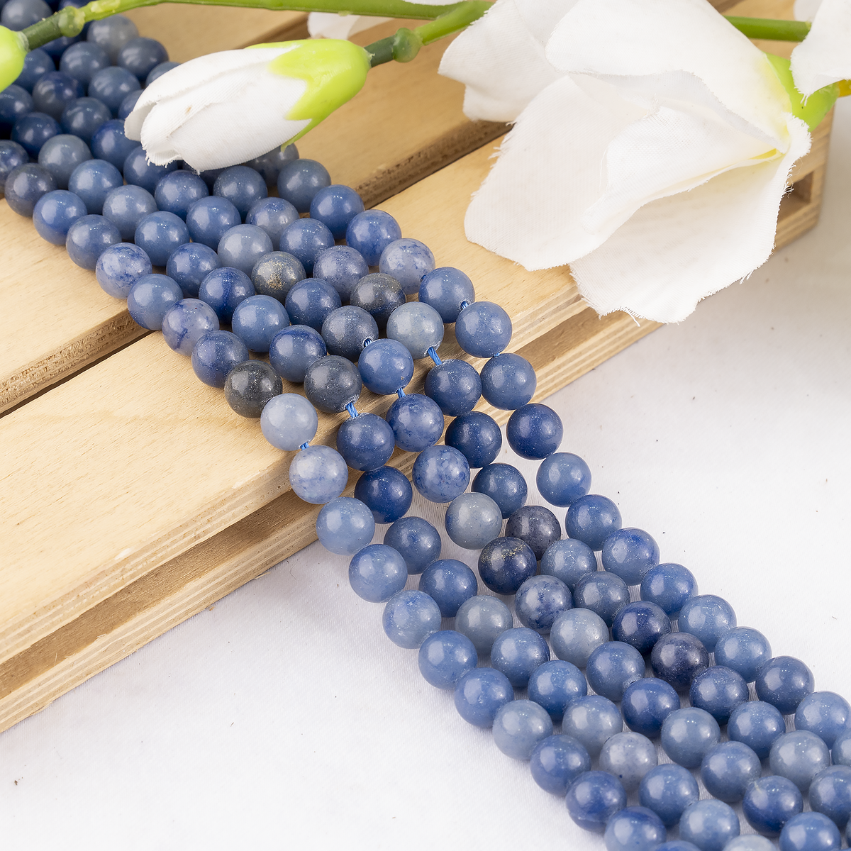 Blue Aventurine Beads, Natural Round Crystal Beads 4mm to 12mm | Beads | Wiccan Center