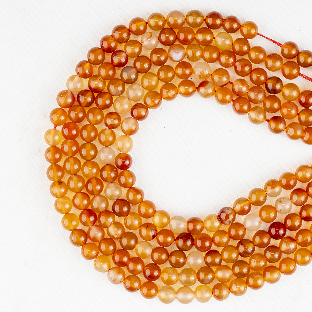 Carnelian Beads, Natural Round Crystal Beads 4mm to 12mm | Beads | Wiccan Center