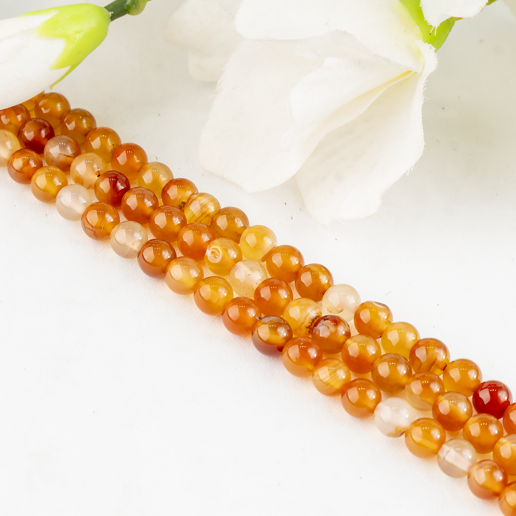 Carnelian Beads, Natural Round Crystal Beads 4mm to 12mm | Beads | Wiccan Center