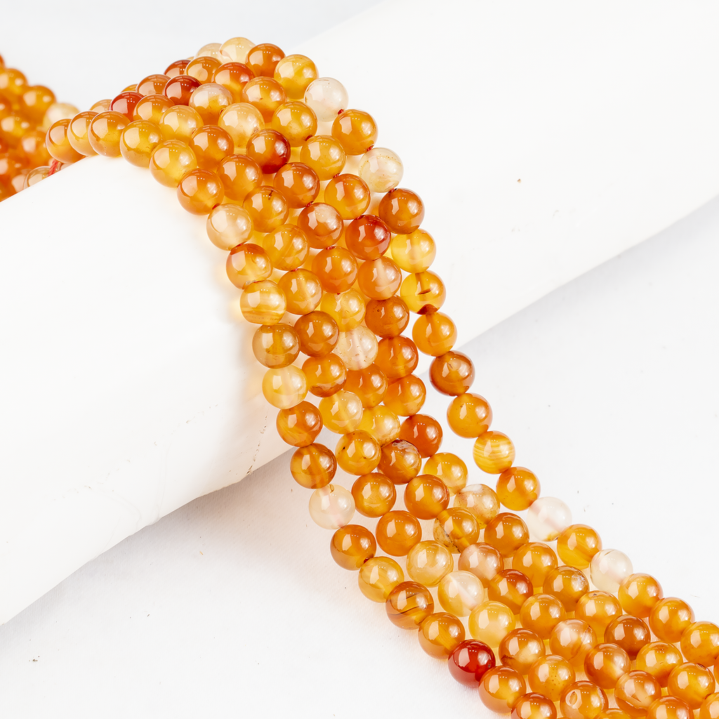 Carnelian Beads, Natural Round Crystal Beads 4mm to 12mm | Beads | Wiccan Center