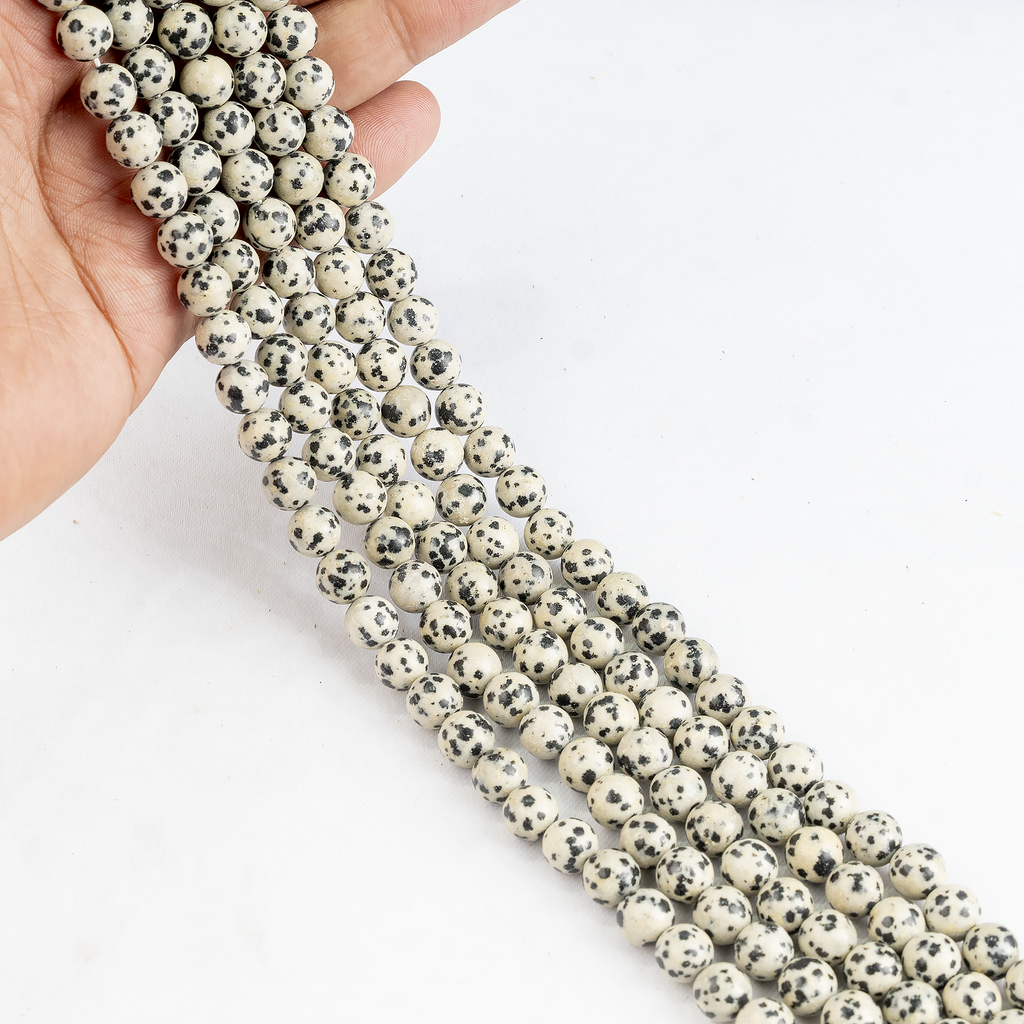 Dalmatian Jasper Beads, Natural Round Crystal Beads 4mm to 12mm | | Wiccan Center