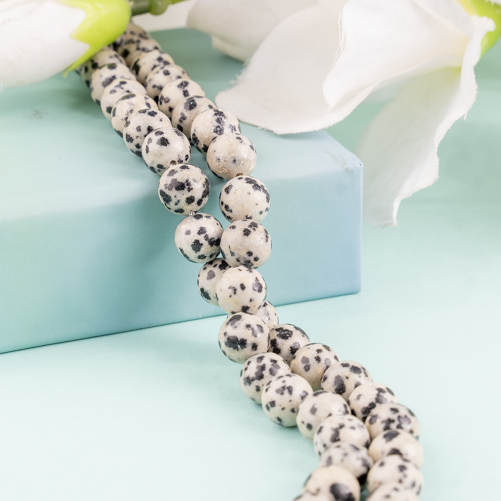 Dalmatian Jasper Beads, Natural Round Crystal Beads 4mm to 12mm | | Wiccan Center
