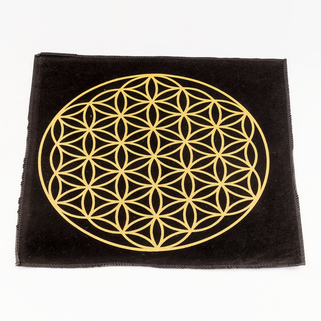 12-Inch Black Velvet Tree of Life Crystal Grid Cloth | Pyramids & Spheres | Wiccan Center