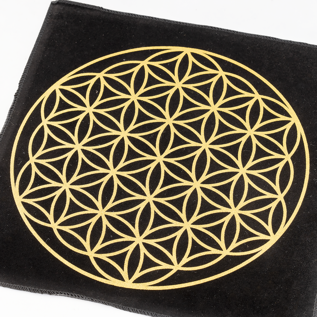 12-Inch Black Velvet Tree of Life Crystal Grid Cloth | Pyramids & Spheres | Wiccan Center
