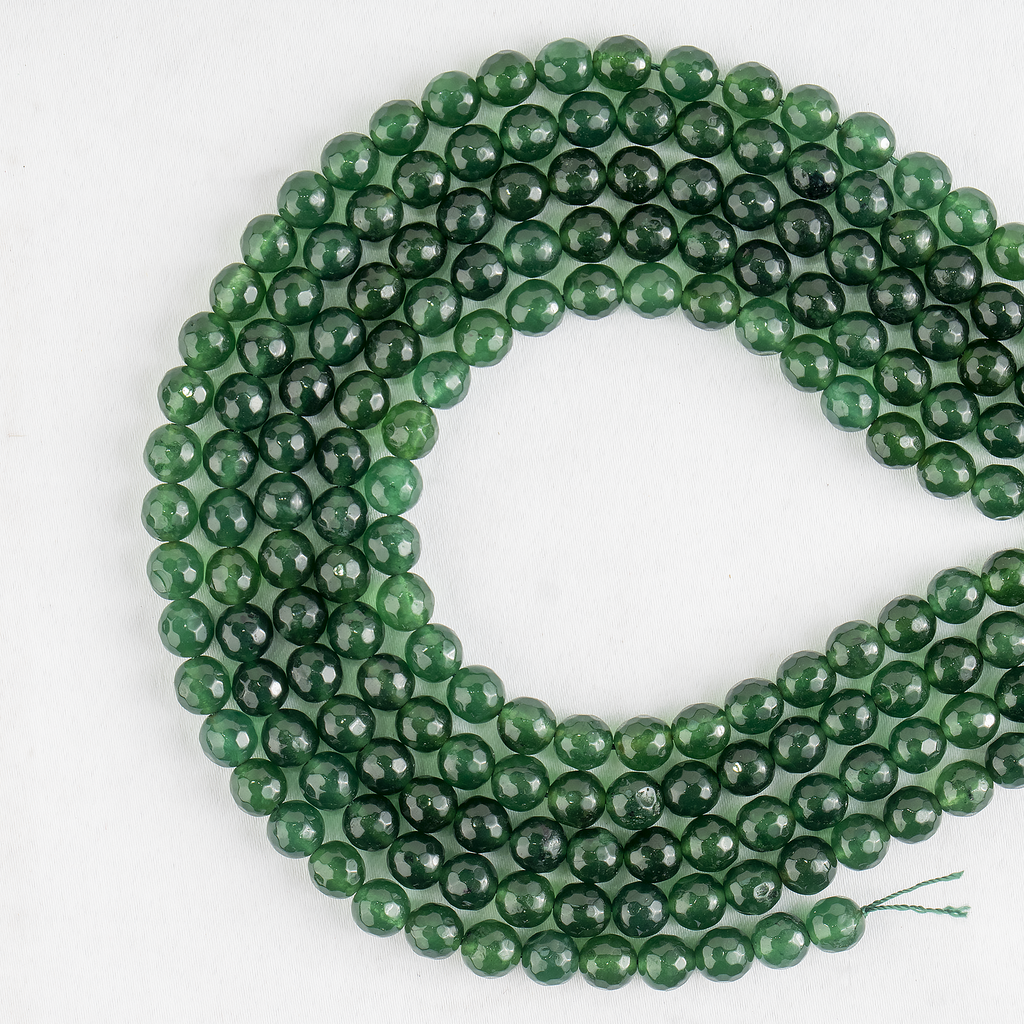 Green Jade Faceted Beads, Crystal Beads for Jewelry | | Wiccan Center