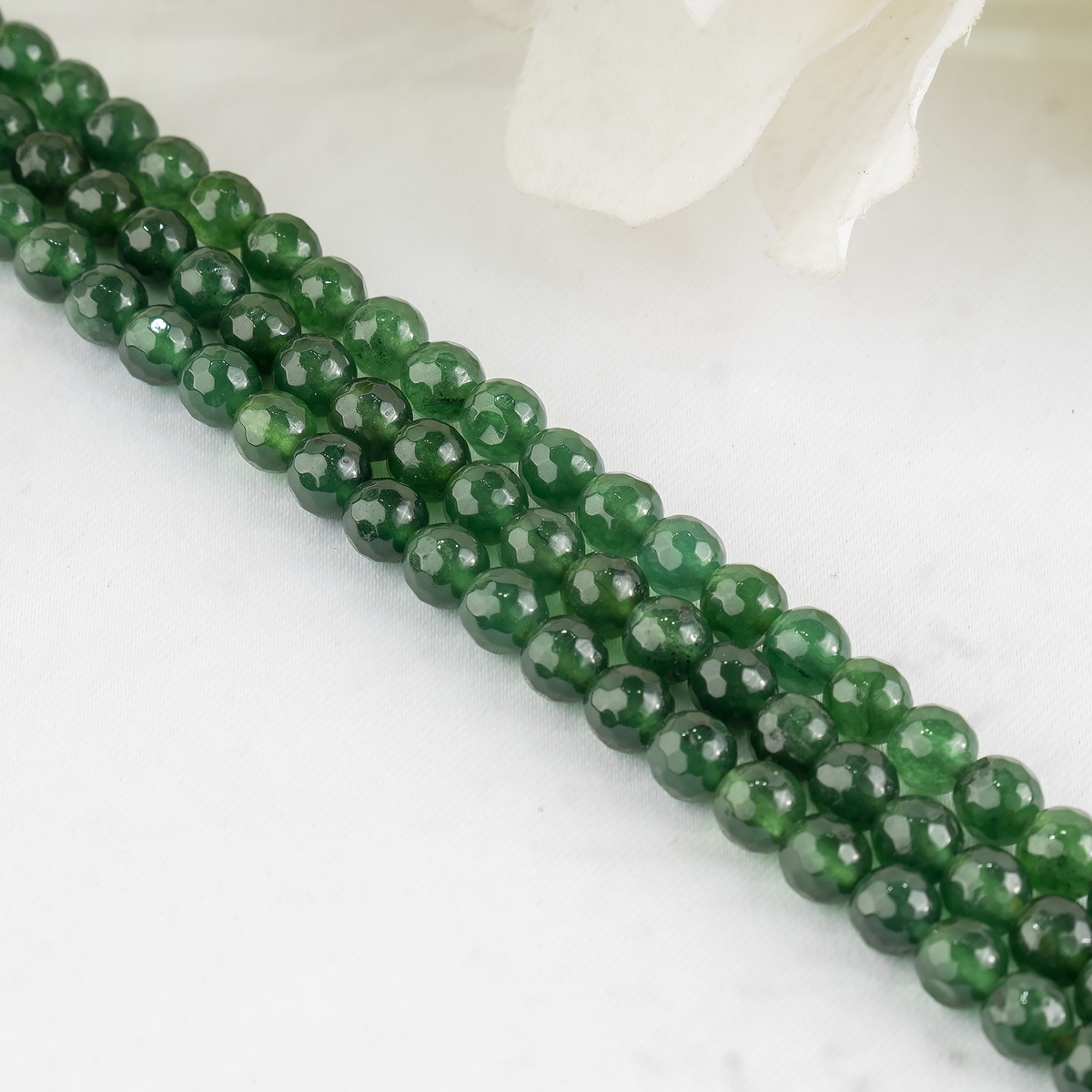 Green Jade Faceted Beads, Crystal Beads for Jewelry | | Wiccan Center