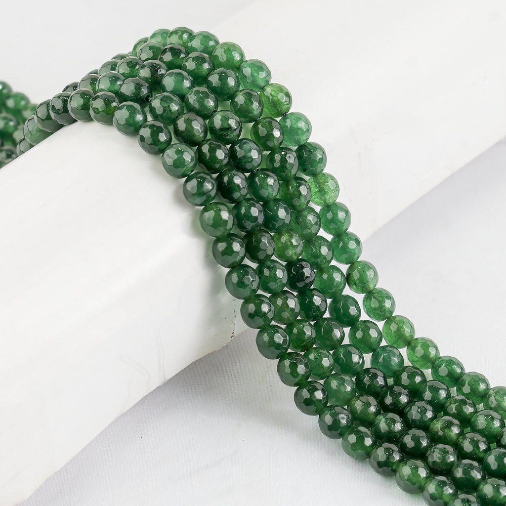 Green Jade Faceted Beads, Crystal Beads for Jewelry | | Wiccan Center