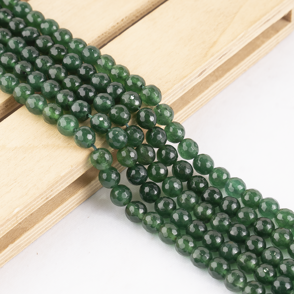 Green Jade Faceted Beads, Crystal Beads for Jewelry | | Wiccan Center