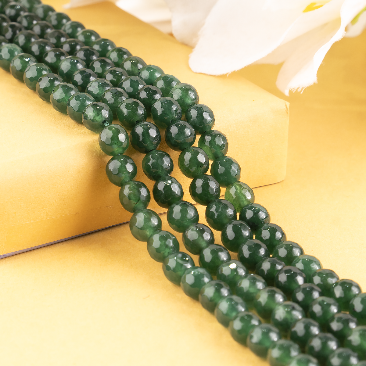 Green Jade Faceted Beads, Crystal Beads for Jewelry | | Wiccan Center