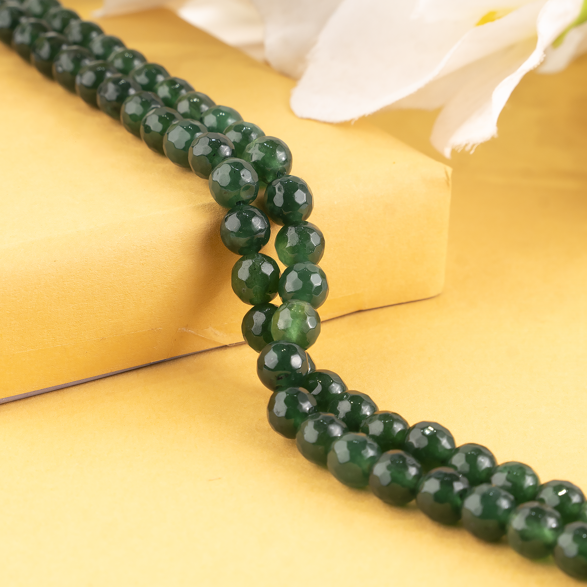 Green Jade Faceted Beads, Crystal Beads for Jewelry | | Wiccan Center
