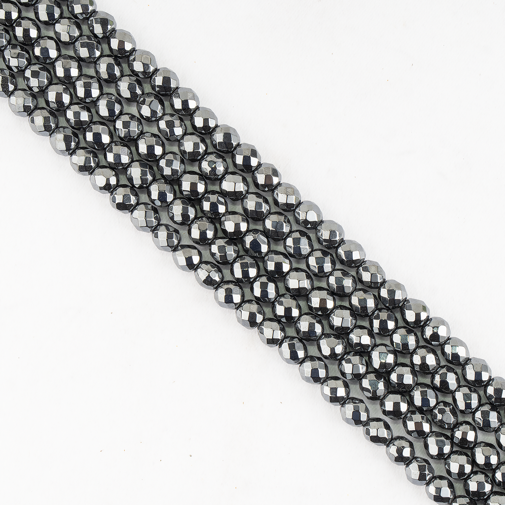Hematite Faceted Beads, Crystal Beads for Jewelry.