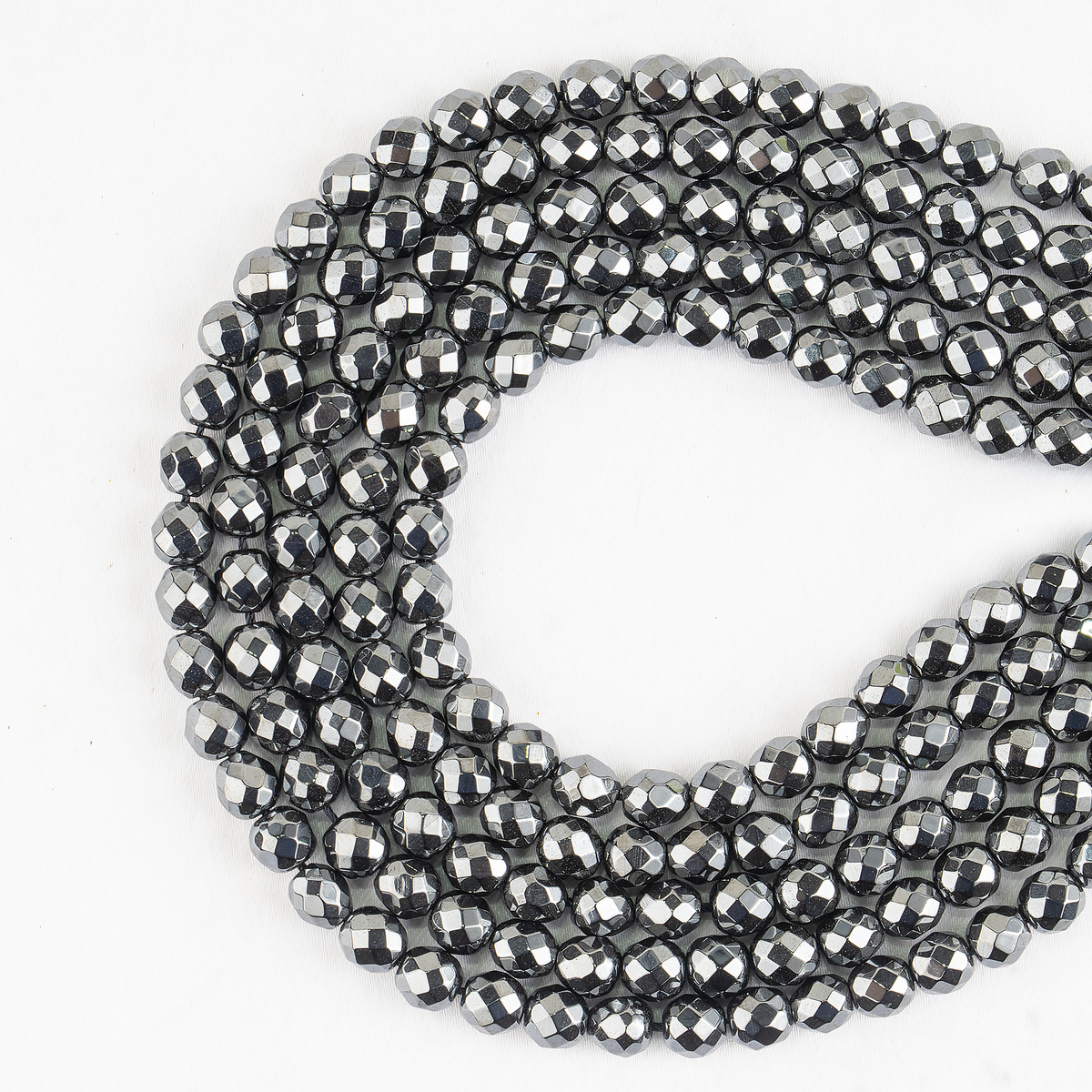 Hematite Faceted Beads, Crystal Beads for Jewelry.