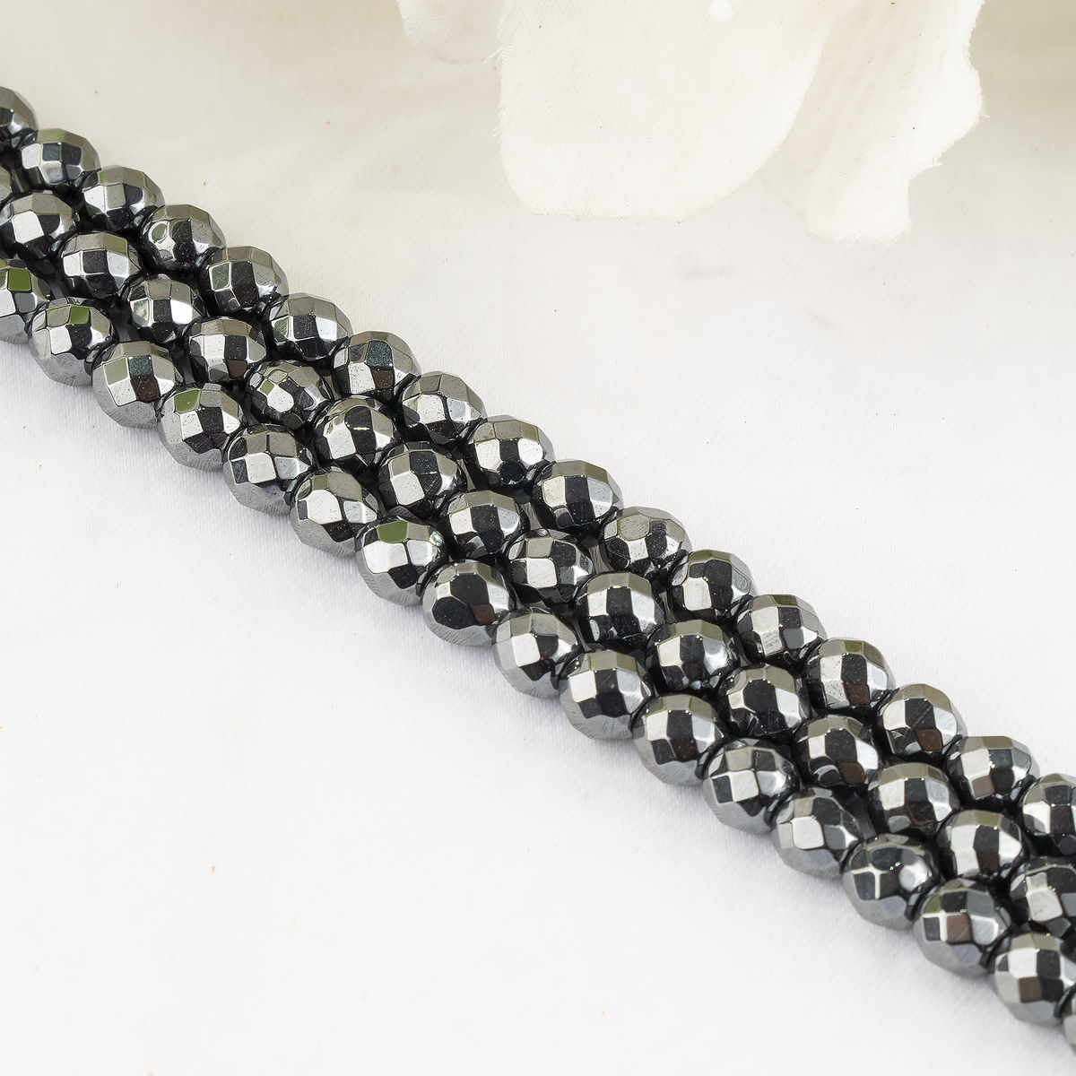 Hematite Faceted Beads, Crystal Beads for Jewelry.