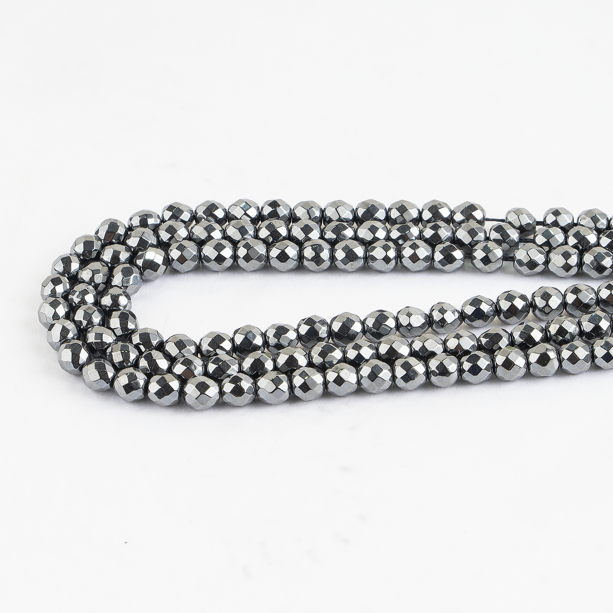 Hematite Faceted Beads, Crystal Beads for Jewelry.