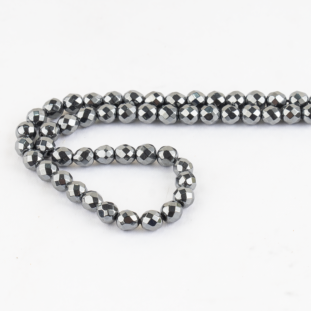 Hematite Faceted Beads, Crystal Beads for Jewelry.