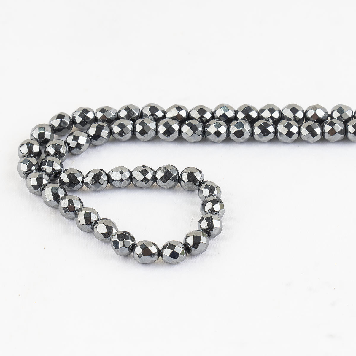 Hematite Faceted Beads, Crystal Beads for Jewelry.