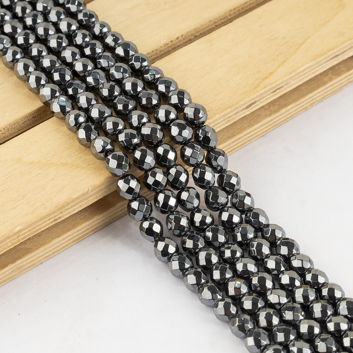 Hematite Faceted Beads, Crystal Beads for Jewelry.