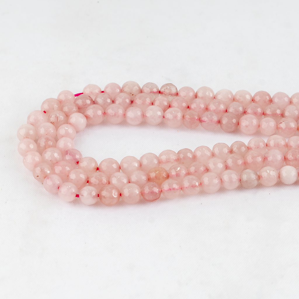 Rose Quartz Faceted Beads, Crystal Beads for Jewelry. | | Wiccan Center
