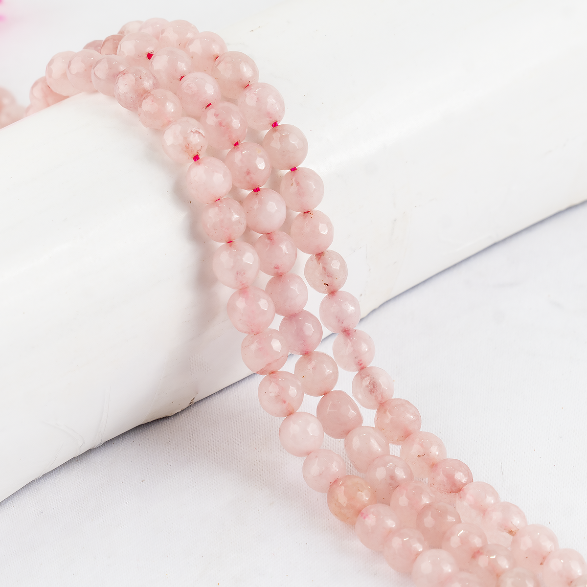 Rose Quartz Faceted Beads, Crystal Beads for Jewelry. | | Wiccan Center
