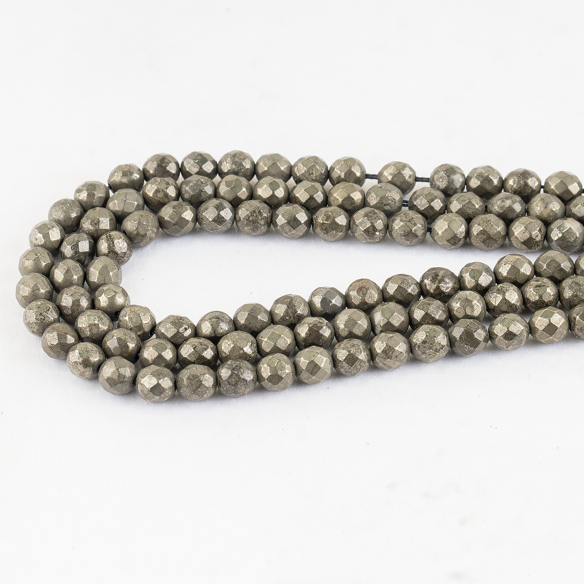 Pyrite Faceted Beads, Crystal Beads for Jewelry.