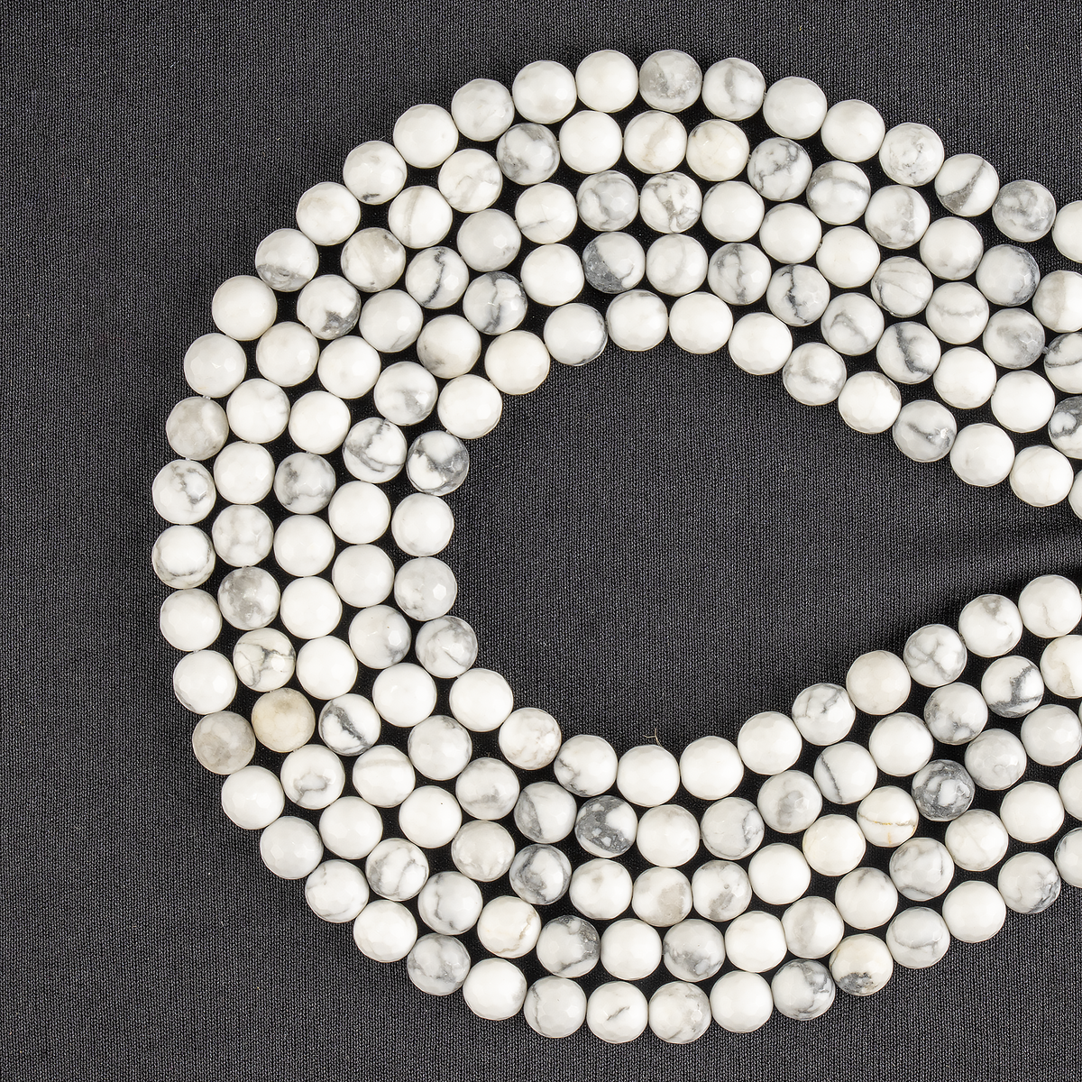 Howlite Faceted Beads, Crystal Beads for Jewelry