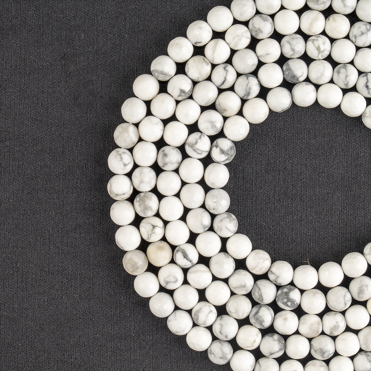 Howlite Faceted Beads, Crystal Beads for Jewelry