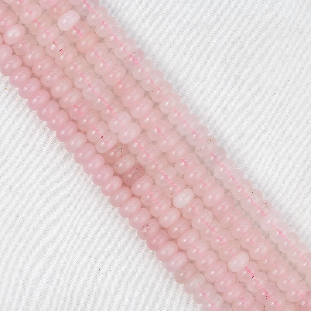 Rondelle Beads | Rose Quartz | Crystal Beads for Jewelry | | Wiccan Center