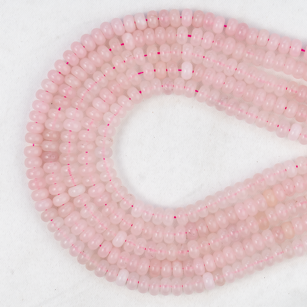 Rondelle Beads | Rose Quartz | Crystal Beads for Jewelry | | Wiccan Center