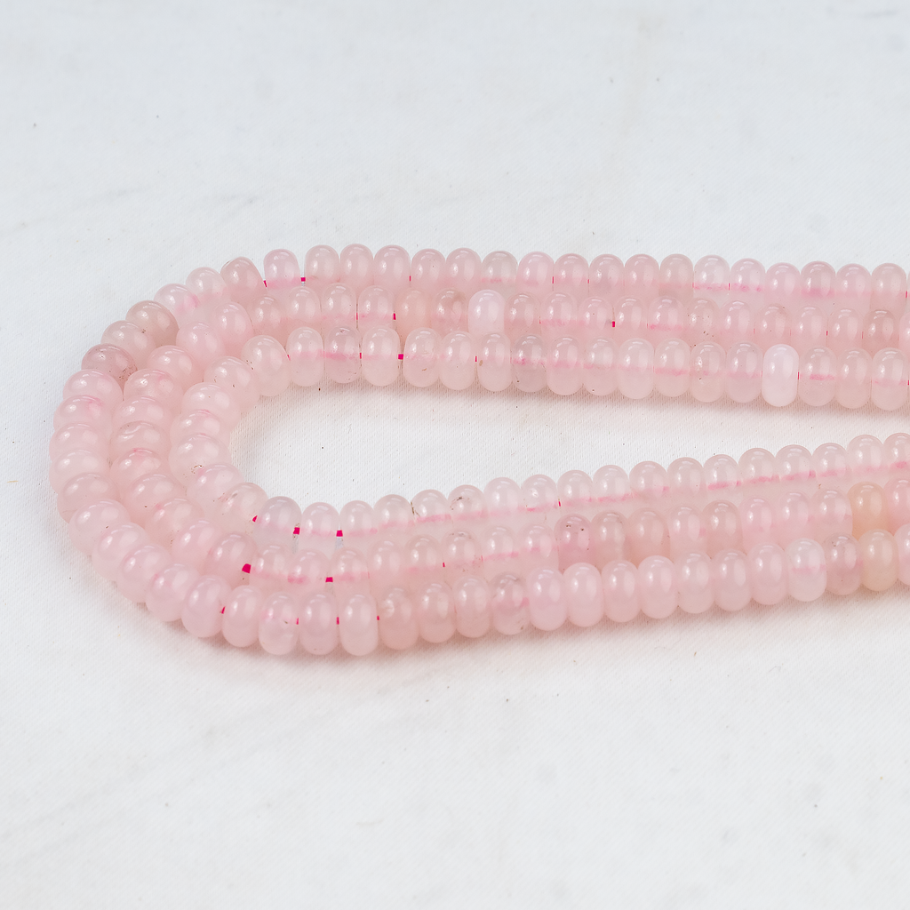 Rondelle Beads | Rose Quartz | Crystal Beads for Jewelry | | Wiccan Center