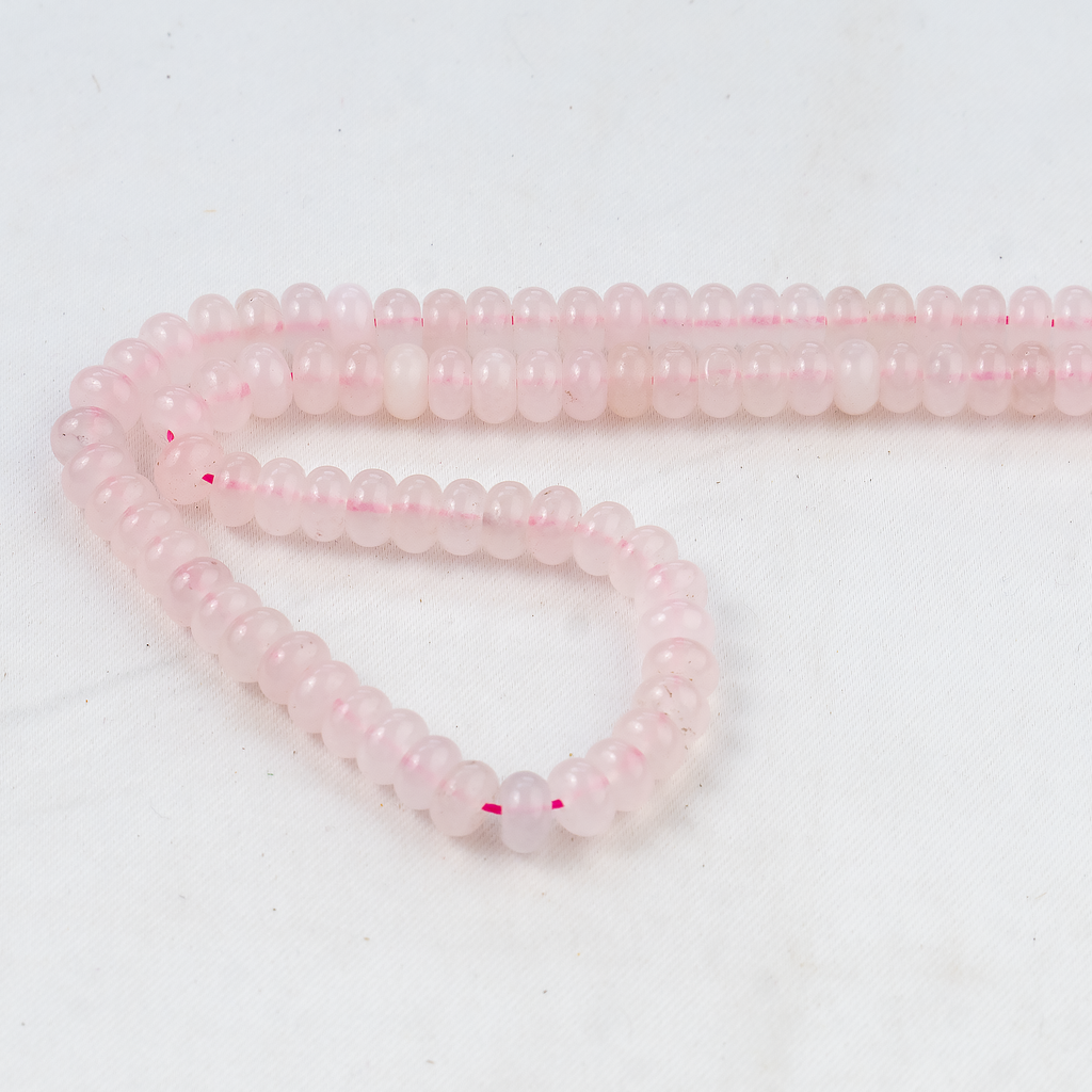 Rondelle Beads | Rose Quartz | Crystal Beads for Jewelry | | Wiccan Center