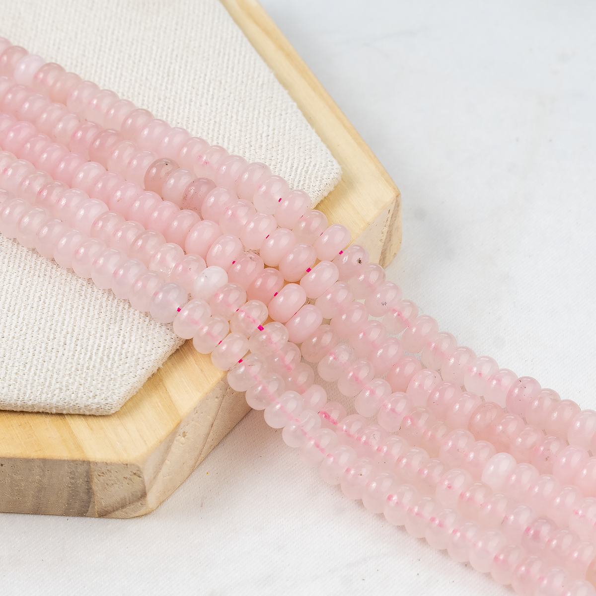Rondelle Beads | Rose Quartz | Crystal Beads for Jewelry