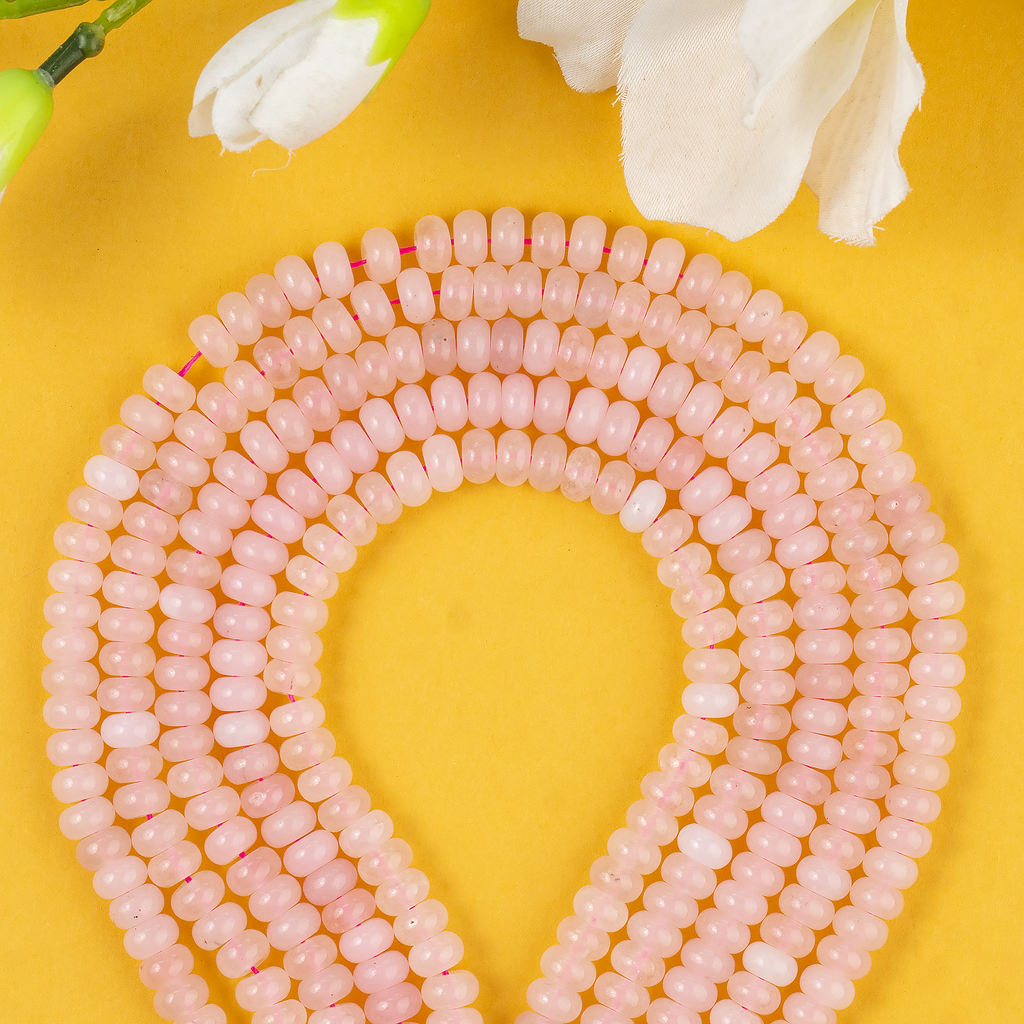 Rondelle Beads | Rose Quartz | Crystal Beads for Jewelry | | Wiccan Center