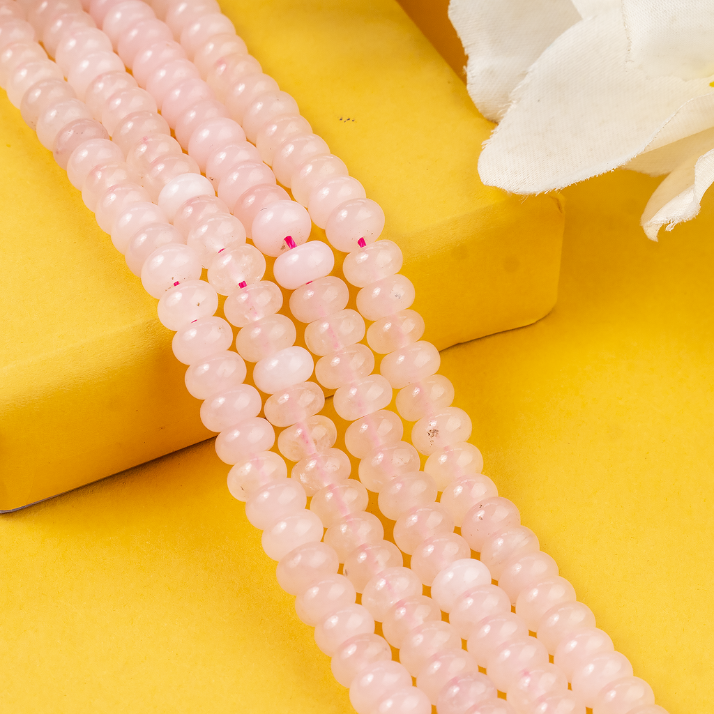Rondelle Beads | Rose Quartz | Crystal Beads for Jewelry | | Wiccan Center